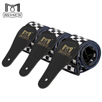 MOSEN 莫森 MBD01皮头加厚纯棉耐用民谣吉他背带电吉他贝司木吉他背带