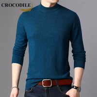 鳄鱼恤（CROCODILE）羊毛衫 男士2019秋冬时尚潮流圆领套头毛衣 721-1-X8010 钻石绿 170/110