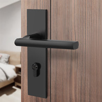 飞球( Fly.Globe) 门锁 室内卧室房门锁防盗黑色卫生间实木门把手家用静音门锁 FQ-T800