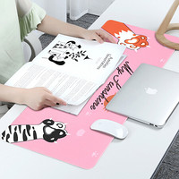 BUBM 鼠标垫小号卡通动物办公桌垫笔记本电脑垫学生书写桌面垫电竞游戏垫键盘垫 XJZD-B 举起猫爪粉色小号