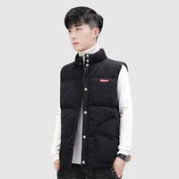 俞兆林马甲男立领加厚韩版时尚修身坎肩学生青年棉马甲2019冬YMMJ1910153黑色XL
