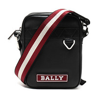 BALLY 巴利 男士黑色红色拼色皮质单肩斜挎包 EYOT MK 00 6228739