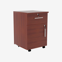 麦森（maisen）活动柜 办公职员文件资料储物抽屉小矮柜子 红樱桃色 铝制拉手 加厚款可定制 MS-HDG-137