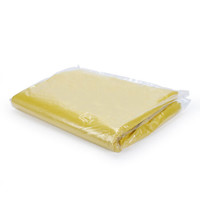 兰诗(LAUTEE)DA4054 垃圾分类袋大号干湿垃圾分类袋彩色塑料平口袋 黄色 80*100cm(50个) /包
