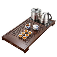 金灶(KAMJOVE) 鸡翅木实木茶盘 全智能自动上水功夫茶具套装茶台套装R-350A 搭配金莊30周年纪念版电茶炉