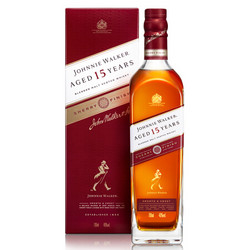 尊尼获加 （JOHNNIE WALKER ）洋酒 15年 苏格兰进口调配麦芽威士忌700ml雪莉版 +凑单品