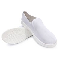 谋福 153防静电鞋防静电帆布鞋男女四季通用电子车间无尘工作鞋(PU帆布鞋白色38码 )