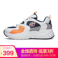 斯凯奇 SKECHERS 男子 D'LITES 系列时尚绑带运动鞋 运动 休闲鞋 999228/WBOR 43码 US10码