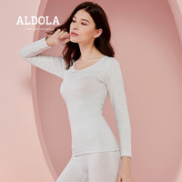 雅黛俪秋衣秋裤女甜美舒适修身薄款塑身美体保暖内衣套装DYS91913 蓝色 M-XL