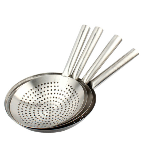 商品卡质kazhi 厨房用品 冲孔不锈钢大漏勺 砂光木柄漏勺30cm 2个装