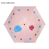 玛丽亚.古琦（MARJA KURKI）五折晴雨伞 两用超轻迷你折叠小清新太阳伞女 永恒的爱 9DD654314 粉色奢侈品