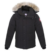 CANADA GOOSE 男士黑色Wyndham 派克大衣中长款羽绒服 3808MA 61  L