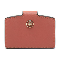 TORY BURCH 托里·伯奇 奢侈品 TB女包 ROBINSON系列珊瑚色酒红色多色皮革卡包卡夹 58332 006