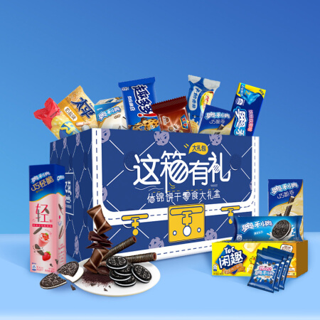 奥利奥 oreo 趣多多太平亿滋缤纷饼干99零食大礼包 1134g