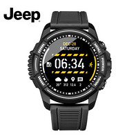 2019新品Jeep智能表运动版（户外跑步 徒步 登山 超长待机 计步 心率 GPS）蓝牙智能手表黑色版