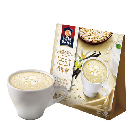 桂格 特调燕麦片 法式香草味 168g(28克*6包) *17件