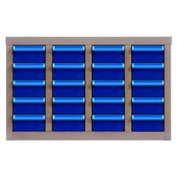 钱柜零件柜文件整理电子元器件柜零件盒收纳箱螺丝盒元件盒 20抽蓝色ABS内盒