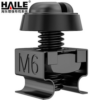 HAILE 海乐 机柜螺丝M6 高品质机柜专用十字螺丝黑色 40套/袋 LS-M6H-40