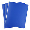 日本TANOSEE办公2孔D型档案文件夹/资料册 A4/210张收容 蓝色 3册装TDRH-A4-B