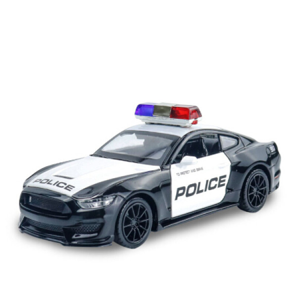 彩珀1:32福特谢尔比眼镜蛇警车儿童男孩玩具警车模型 谢尔比警车