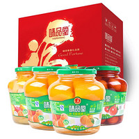 味品堂 水果罐头礼盒 950g*4瓶 黄桃杂果山楂 大连特产（礼品 节日礼物 礼包 国庆礼品 公司团建 单位福利）