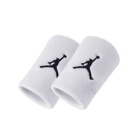 NIKE耐克Jordan飞人aj吸汗护手腕带排球 篮球 健身 羽毛球 网球女男运动护腕 JKN01101OS 白色