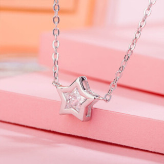 商品千寻海风(findwind)s925银璀璨之星锆钻项链女五角星日韩时尚简约