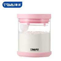 华派 TQVAI 玻璃密封奶粉罐900ml 高硼硅玻璃奶粉罐 便携奶粉盒 密封防潮奶粉罐 BD09F 红