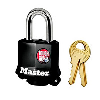 玛斯特 Master Lock 包胶热塑外壳钢千层锁体户外恶劣环境适用仓库大门防盗锁防冻防风雨耐腐蚀311D