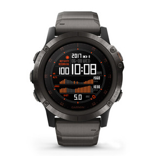 GARMIN 佳明 Fenix5x+ Plus 智能手表 51mm 黑色 黑色金属表带( GPS、心率）