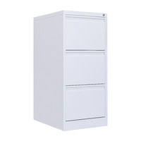 迪欧 DIOUS 资料柜 储物柜 挂捞柜 钢制铁皮柜 亚光灰色 带锁文件柜 鹅颈拉手 三斗卡箱 加厚款