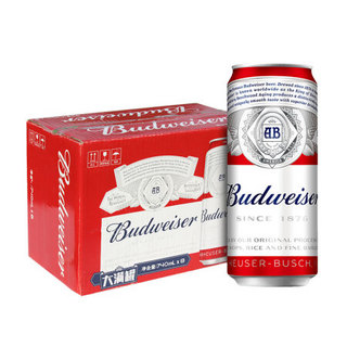 百威（Budweiser） 百威进口啤酒 740ml*8听 整箱装 *2件