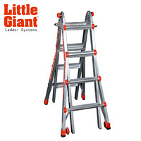 雷都捷特（LittleGiant）梯子家用美国小巨人多功能伸缩铝合金折叠工程用人字梯2.03米直梯4.54米（18302）