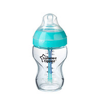 汤美星(Tommee Tippee)新生儿玻璃奶瓶 婴儿宽口径 仿母乳奶嘴 感温250毫升玻璃奶瓶(配慢流量奶嘴)