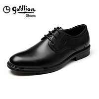 金利来（goldlion）男鞋商务正装鞋舒适轻便休闲皮鞋59673046001A-黑色-42码