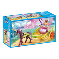 摩比世界（playmobil）德国进口情景场景玩具魔幻森林精灵独角兽精灵马车儿童拼插组装积木小女孩玩具9136