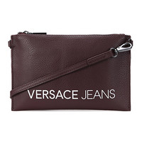 VERSACE JEANS 范思哲 奢侈品 女士枣红色聚酯纤维手拿单肩斜挎包 E3VSBPBA 70709 331