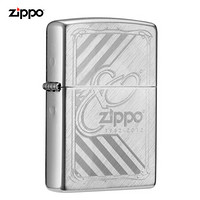 之宝(Zippo)打火机 商标格纹之上斜纹拉丝镀铬雕刻28182-000059