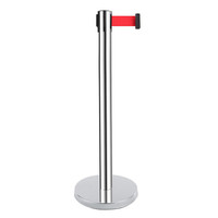 腾驰 不锈钢一米线栏杆 隔离带伸缩带警戒线 道路护栏柱 1米线不锈钢排队银行安全警示带 不锈钢5米线