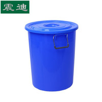 震迪 160L带盖水桶 外径:560*700mm物业小区户外垃圾桶化工桶可定制 700255 蓝色