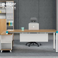 派格 （paiger）办公家具中班台经理桌现代简约主管桌1.8米单人位办公桌