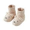 威尔贝鲁(WELLBER)婴儿脚包宝宝夹棉卡通鞋子保暖秋冬脚包小老鼠0-8M