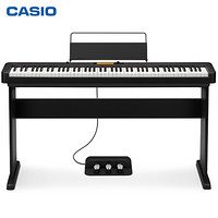 卡西欧（CASIO）电钢琴EP-S320BK多功能88键便携式智能考级电钢琴套机（ 黑色单机+木质琴架+三踏板）