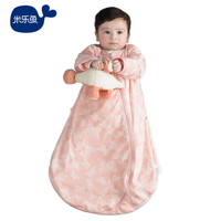 米乐鱼 睡袋婴儿抱被儿童秋冬包被宝宝防踢被一体款 单层荷兰蝴蝶70*48cm