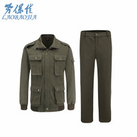 劳保佳 防寒双层工作服 劳保套装 加厚 加绒 耐磨 工装 防寒工作服 电焊防寒防护服 军绿色 185 可定制