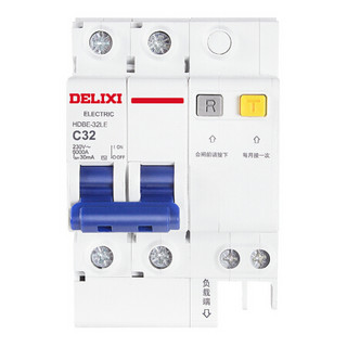 DELIXI 德力西 HDBE32LE2C32 漏电保护断路器 2P32A