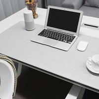 BUBM 鼠标垫超大号办公室桌垫笔记本电脑垫办公写字台桌垫家用垫子键盘垫防水 大号灰+金属银