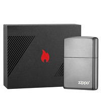 ZIPPO 之宝 打火机黑色礼盒套装 黑冰商标-镀黑铬 镭射（不含油）