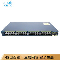 思科（Cisco）WS-C2960+48TC-S 48口百兆二层网管交换机