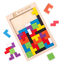 福孩儿 俄罗斯方块拼图儿童益智玩具木质积木3-4-5-6周岁半宝宝智力1小男孩2女孩幼儿园开发早教